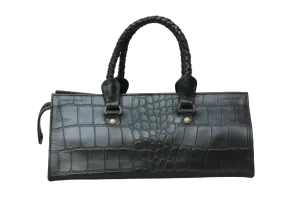Black Croco Shoulder bag