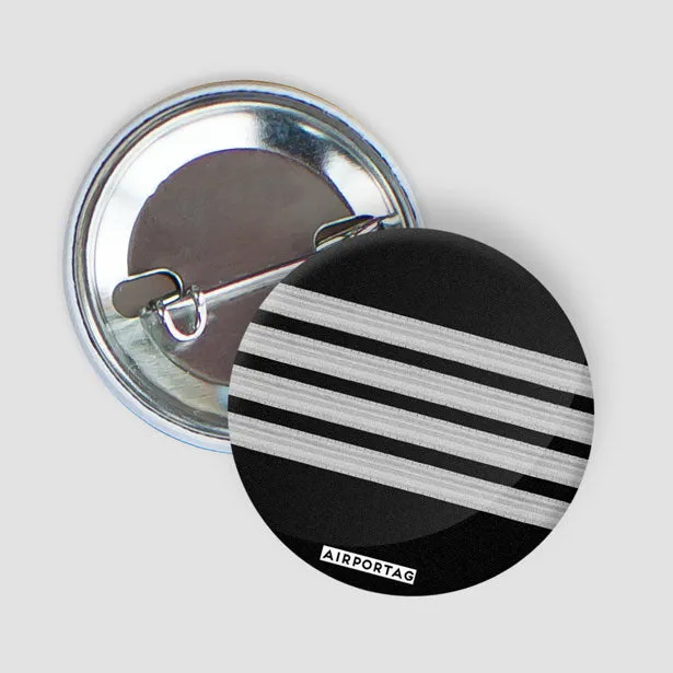 Black Pilot Stripes - Button