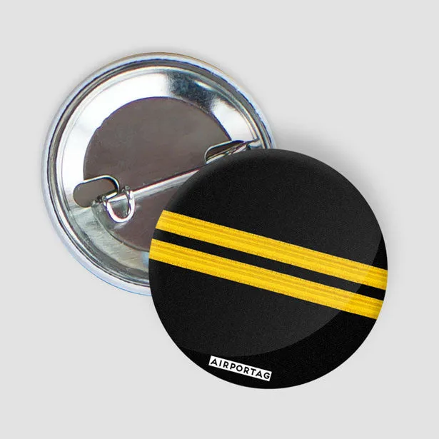 Black Pilot Stripes - Button