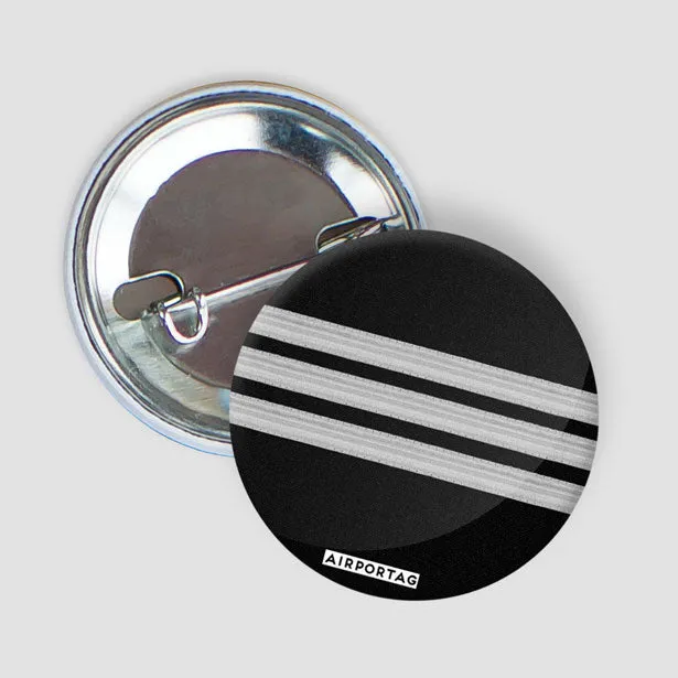 Black Pilot Stripes - Button