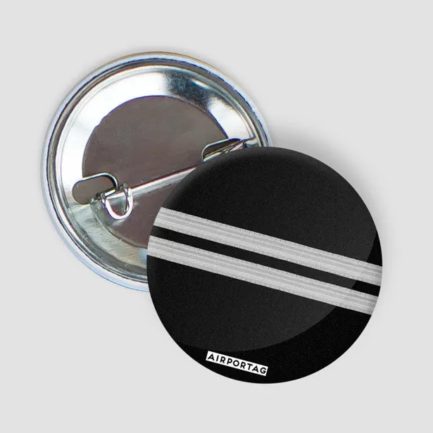 Black Pilot Stripes - Button