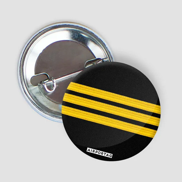 Black Pilot Stripes - Button