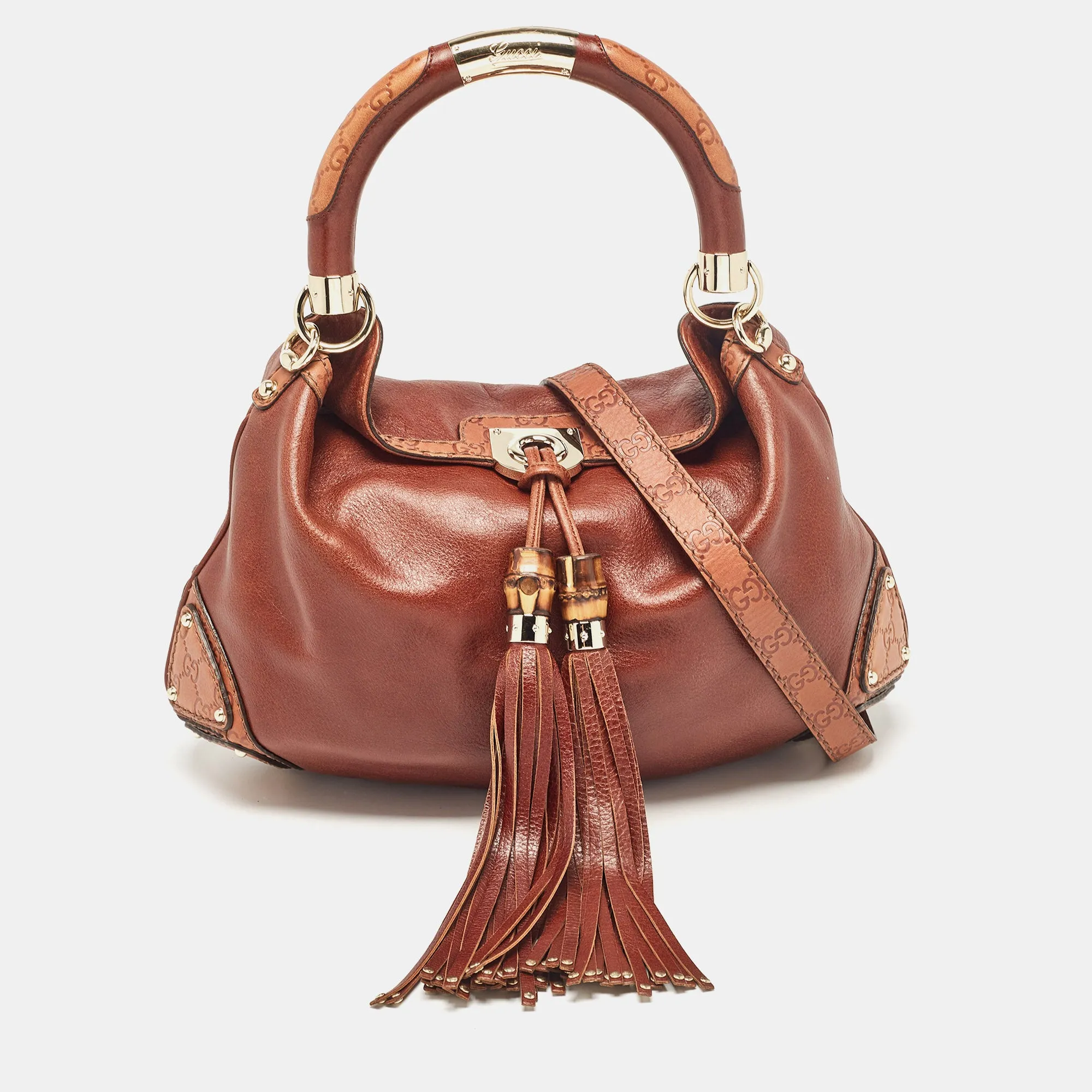 Brown Leather Medium Indy Hobo