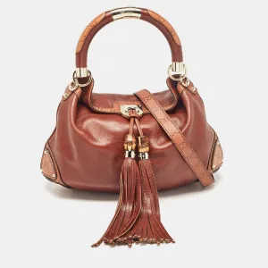 Brown Leather Medium Indy Hobo