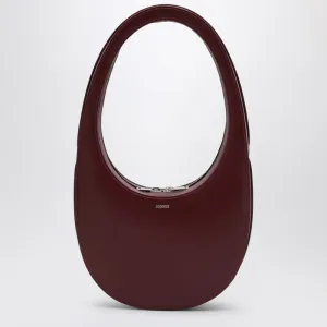Burgundy Leather Swipe Bag