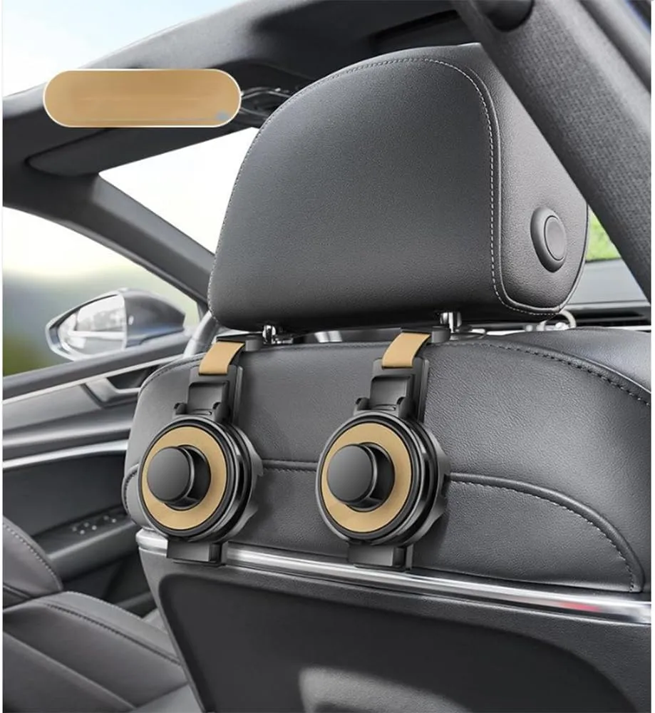 Car Seat Headrest Hook for BMW 7 Series (Short axis) F01 2008-2015,Car Seat Hooks with Phone Holder for Purse,Even Bottle,Backpacks Car Interior Storage Accessories,C