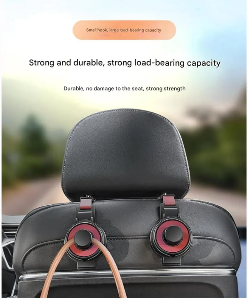 Car Seat Headrest Hook for BMW 7 Series (Short axis) F01 2008-2015,Car Seat Hooks with Phone Holder for Purse,Even Bottle,Backpacks Car Interior Storage Accessories,C