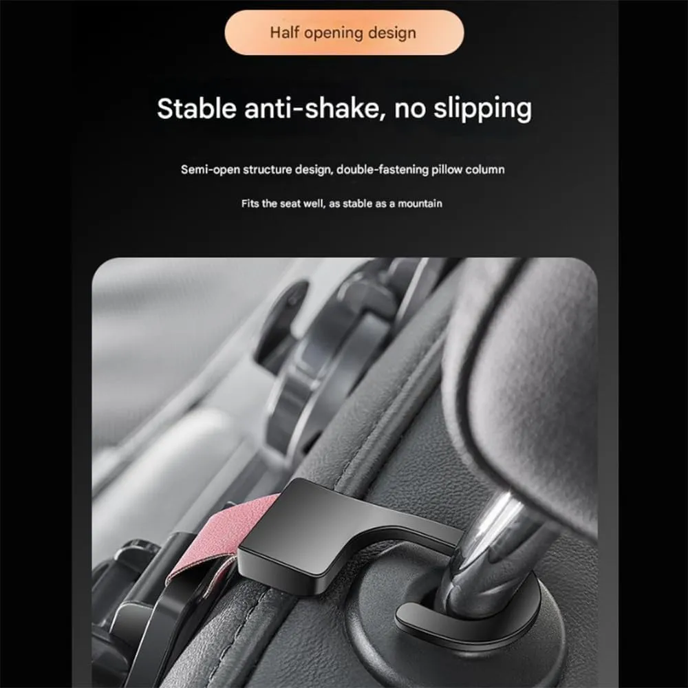 Car Seat Headrest Hook for BMW 7 Series (Short axis) F01 2008-2015,Car Seat Hooks with Phone Holder for Purse,Even Bottle,Backpacks Car Interior Storage Accessories,C