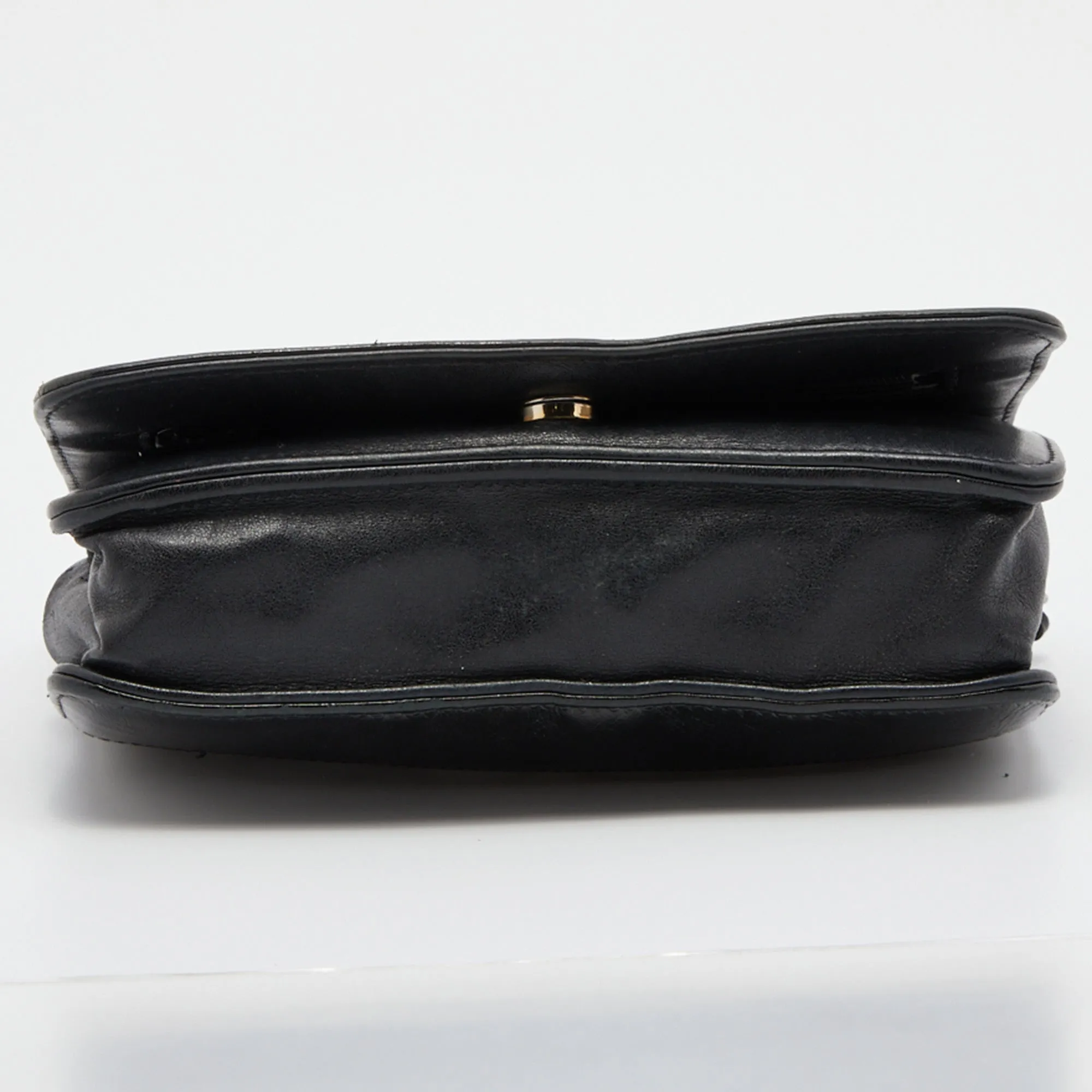 Chanel Black Quilted Leather CC Gabrielle Wallet On Chain