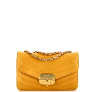 CHANEL Gabrielle Flap Bag Chevron Leather Small