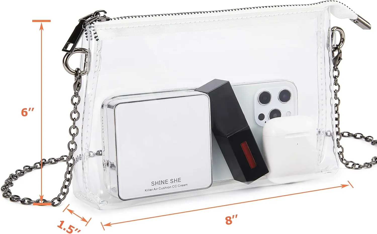 Clear Bag Stadium Approved: Suit for Quick Security Check - Small Transparent Purse for Women