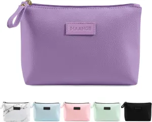 Cosmetic Bags for Women Small Makeup Bag for Purse Pu Leather Makeup Pouch Travel Makeup Bag with Zipper Make Up Bag for Travelling
