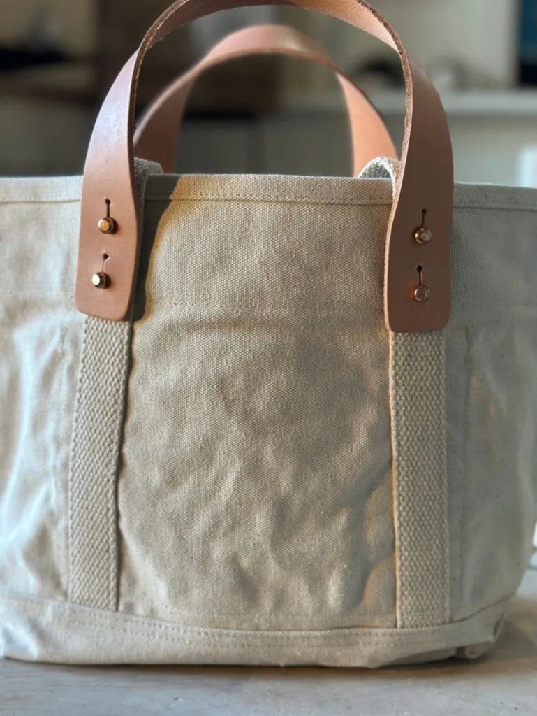 Cotton Canvas Tote in Ecru