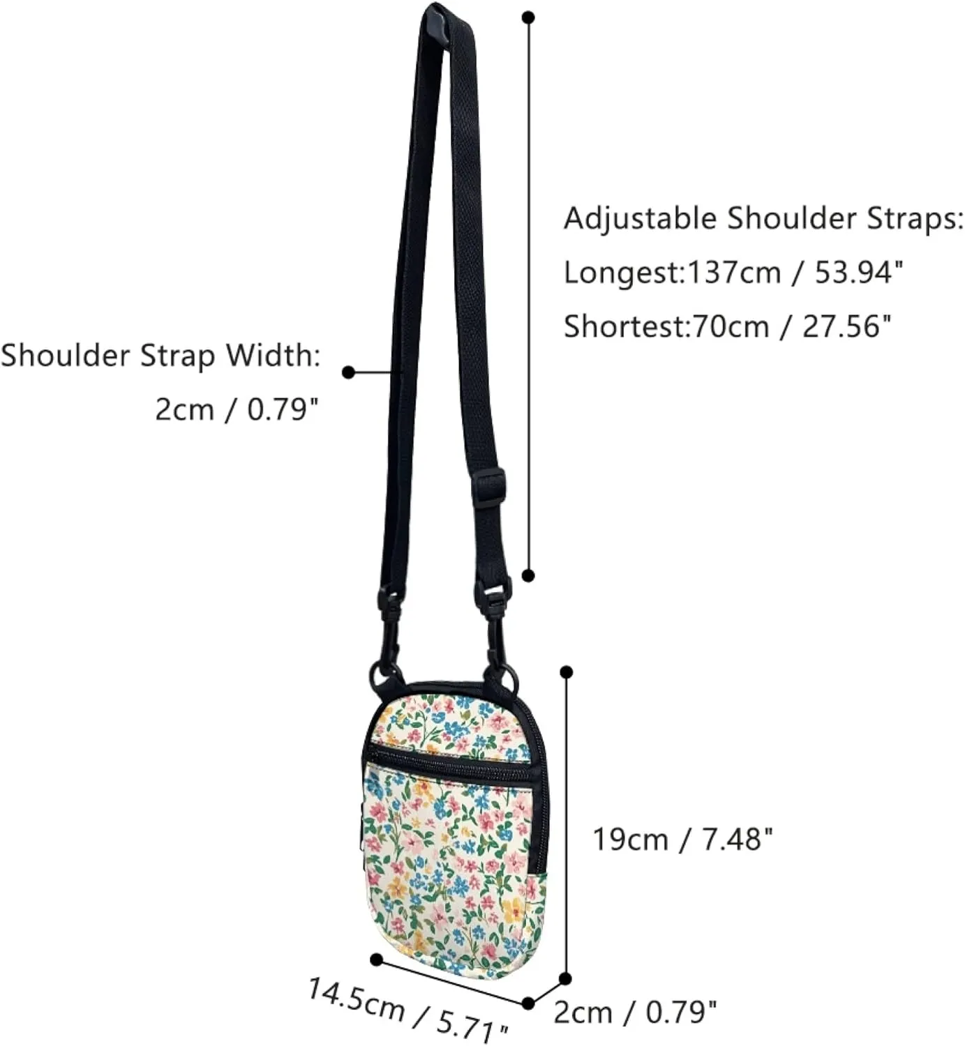 Crossbody Bags Girls Women Gift Fashion Shoulder Bag Cell Phone Pouch with Adjustable Strap Small Messenger Bag