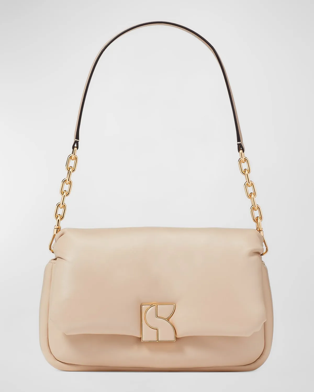 dakota puffy smooth leather crossbody bag