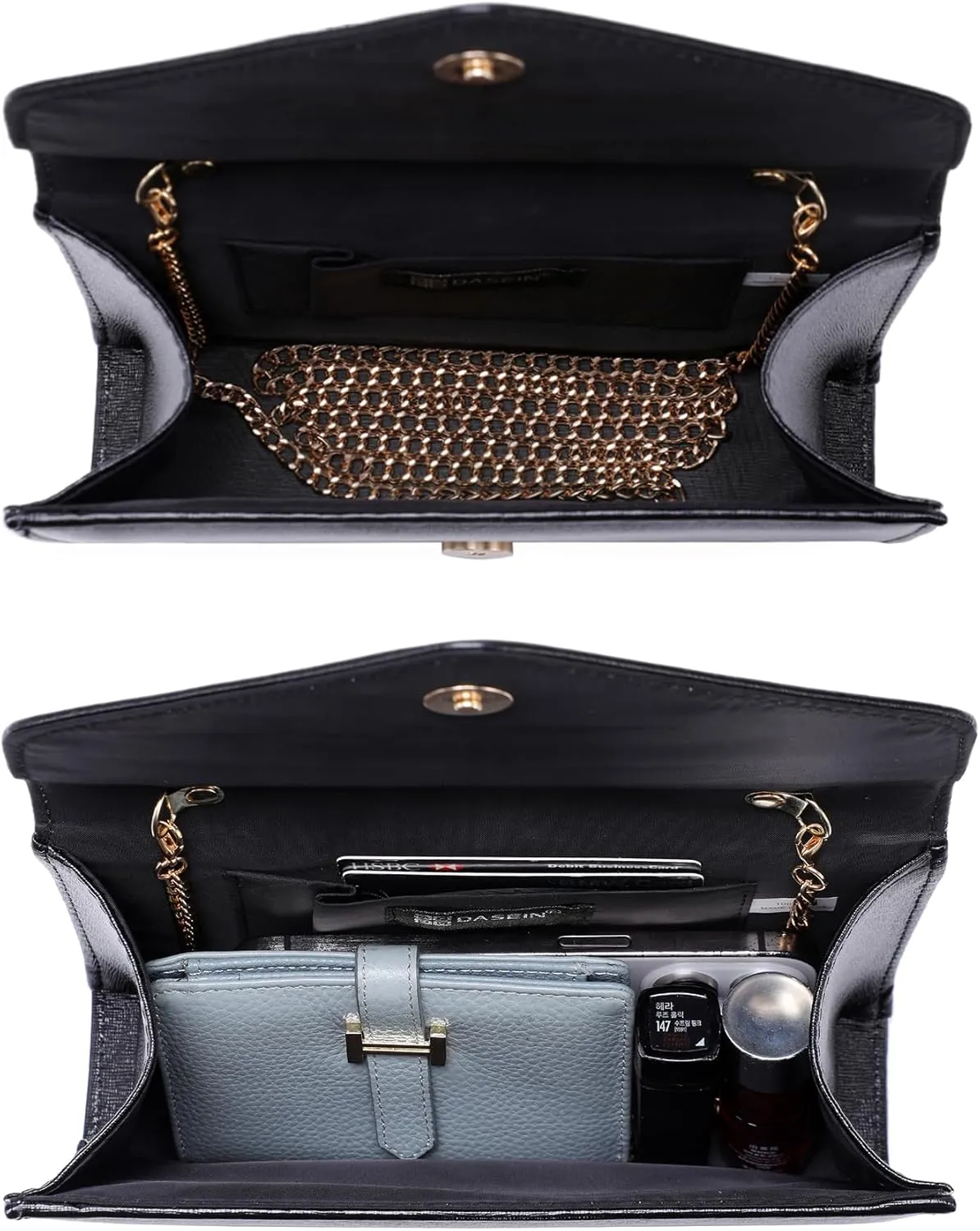 Dasein Women Glistening Clutches Handbags Evening Bags Wedding Purses Cocktail Prom Party Clutches