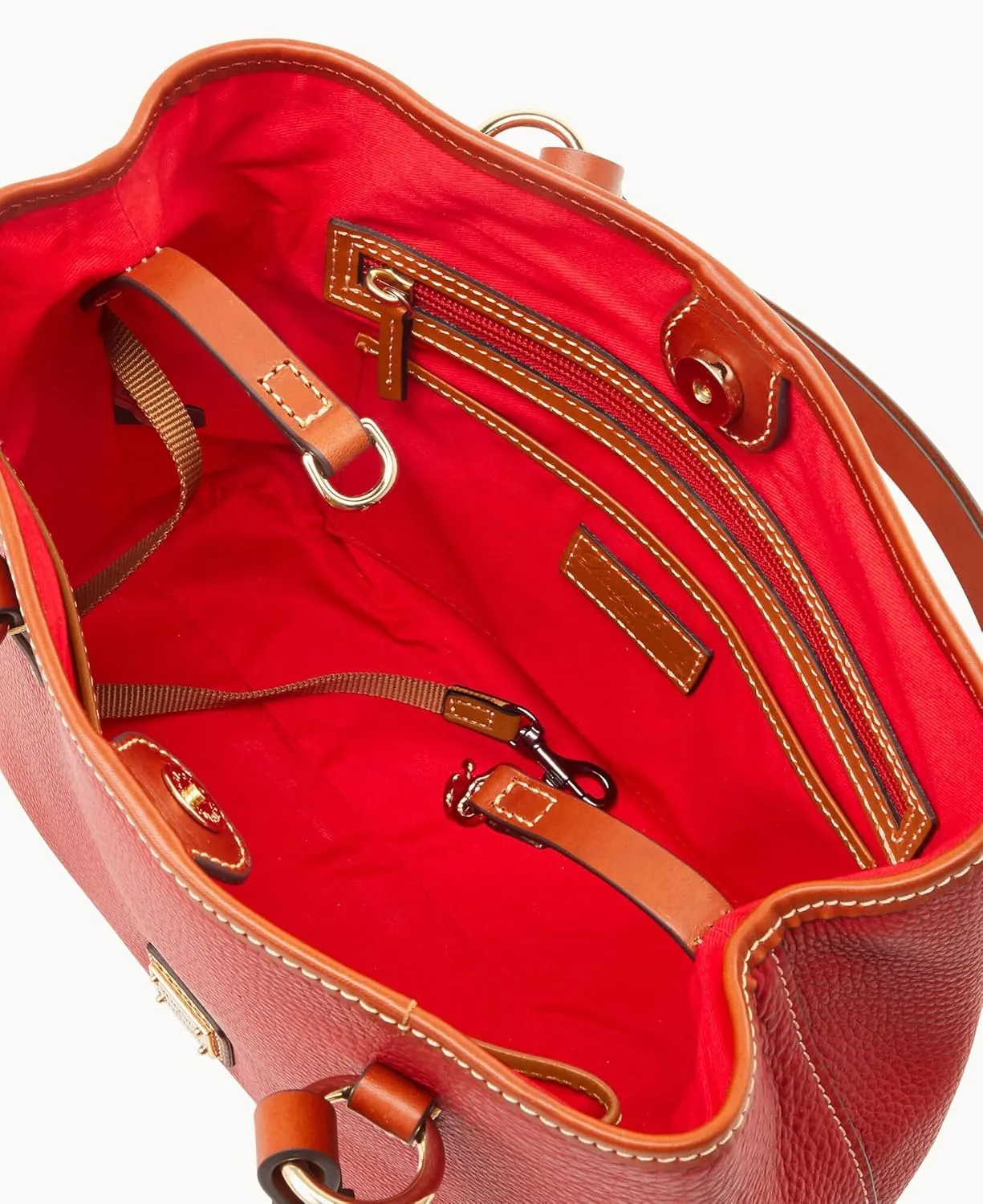 Dooney & Bourke Handbags and Accessories, Pebble Grain Leather Briana Small Shoulder Bag with Wristlet Pouch