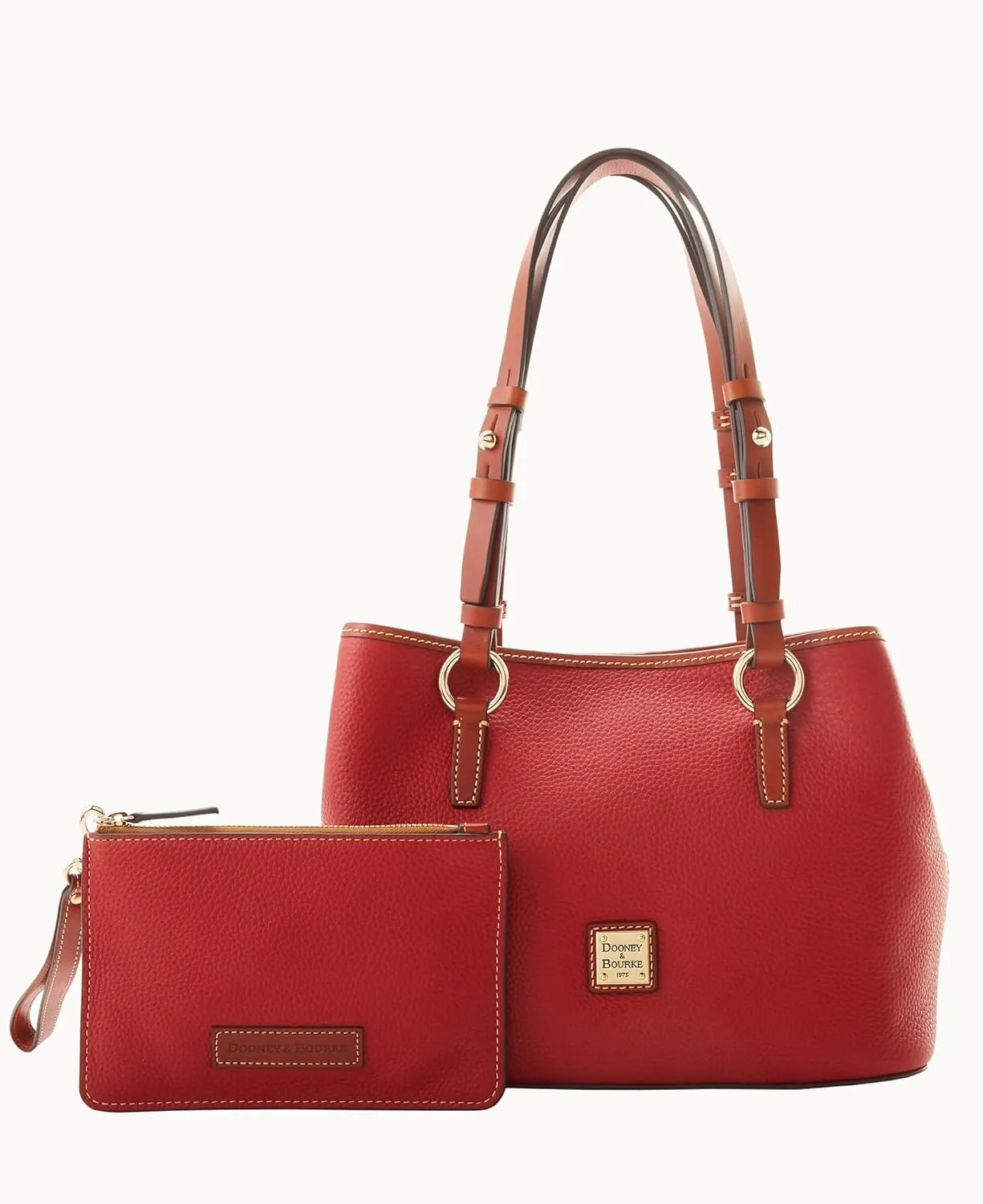 Dooney & Bourke Handbags and Accessories, Pebble Grain Leather Briana Small Shoulder Bag with Wristlet Pouch