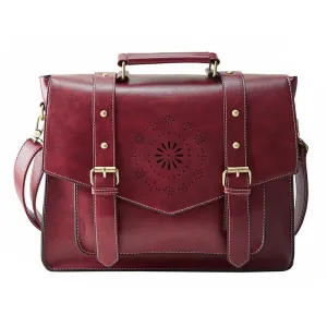 ECOSUSI New Women PU Leather Handbag High Quality Retro Women Messenger Bags Famous Designer Leather Briefcase Shoulder Bag