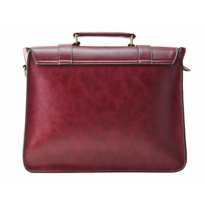 ECOSUSI New Women PU Leather Handbag High Quality Retro Women Messenger Bags Famous Designer Leather Briefcase Shoulder Bag