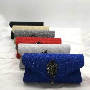 Elegant rhinestone women evening party shoulder bag clutches