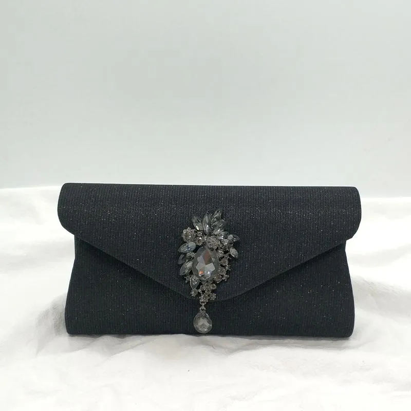 Elegant rhinestone women evening party shoulder bag clutches