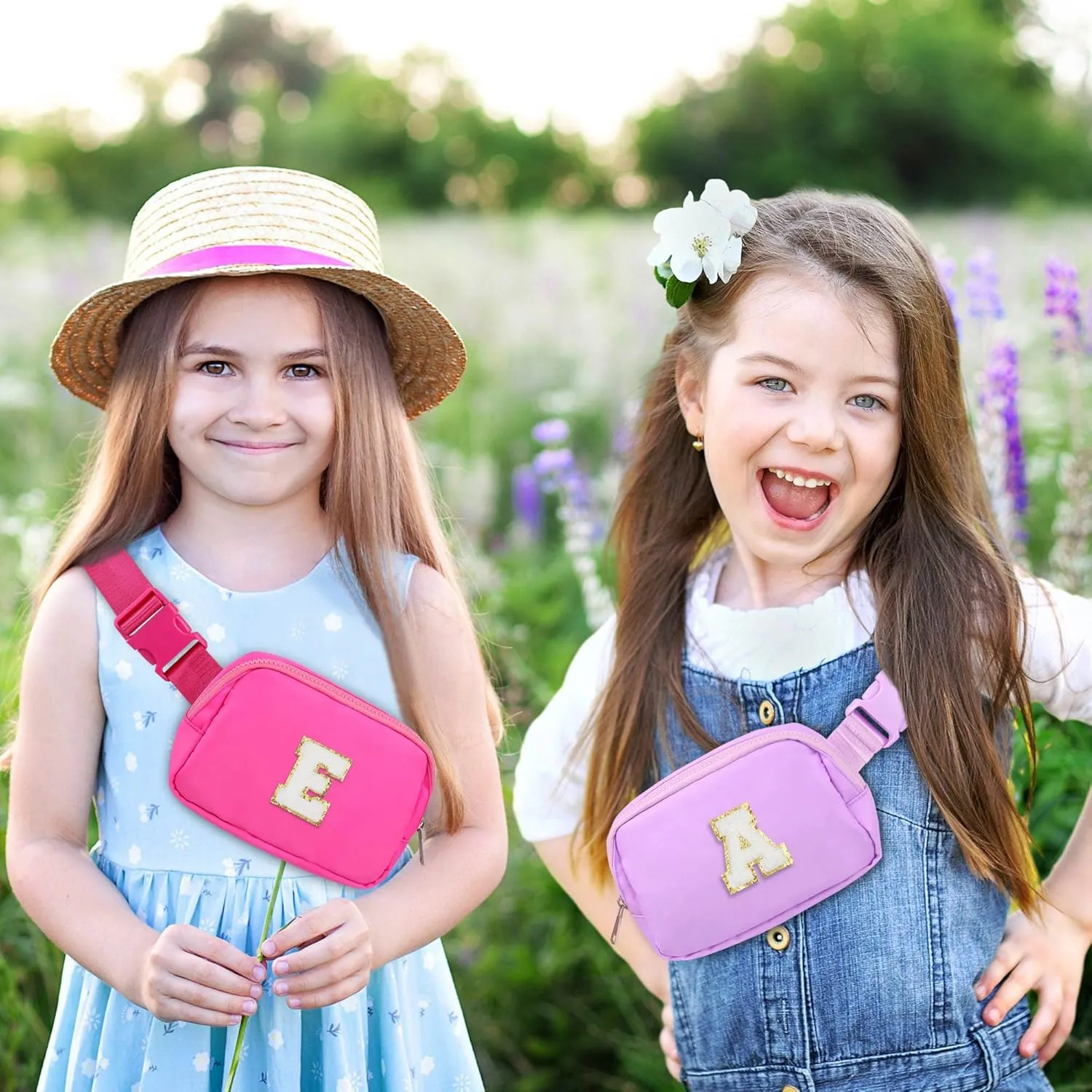 Fanny Pack For Girls Birthday Christmas Gifts Idea For 4 5 6 7 8 9 10 11 12 13 Year Old Kids Cute Trendy Belt Bag Fashionable Waist Packs Crossbody Bag Initial Letter A Purple Lavender