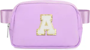 Fanny Pack For Girls Birthday Christmas Gifts Idea For 4 5 6 7 8 9 10 11 12 13 Year Old Kids Cute Trendy Belt Bag Fashionable Waist Packs Crossbody Bag Initial Letter A Purple Lavender