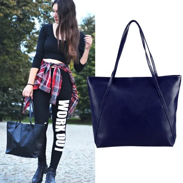 Fashion Ladies Women Synthetic Leather Bag Shoulder Bag Casual Handbag