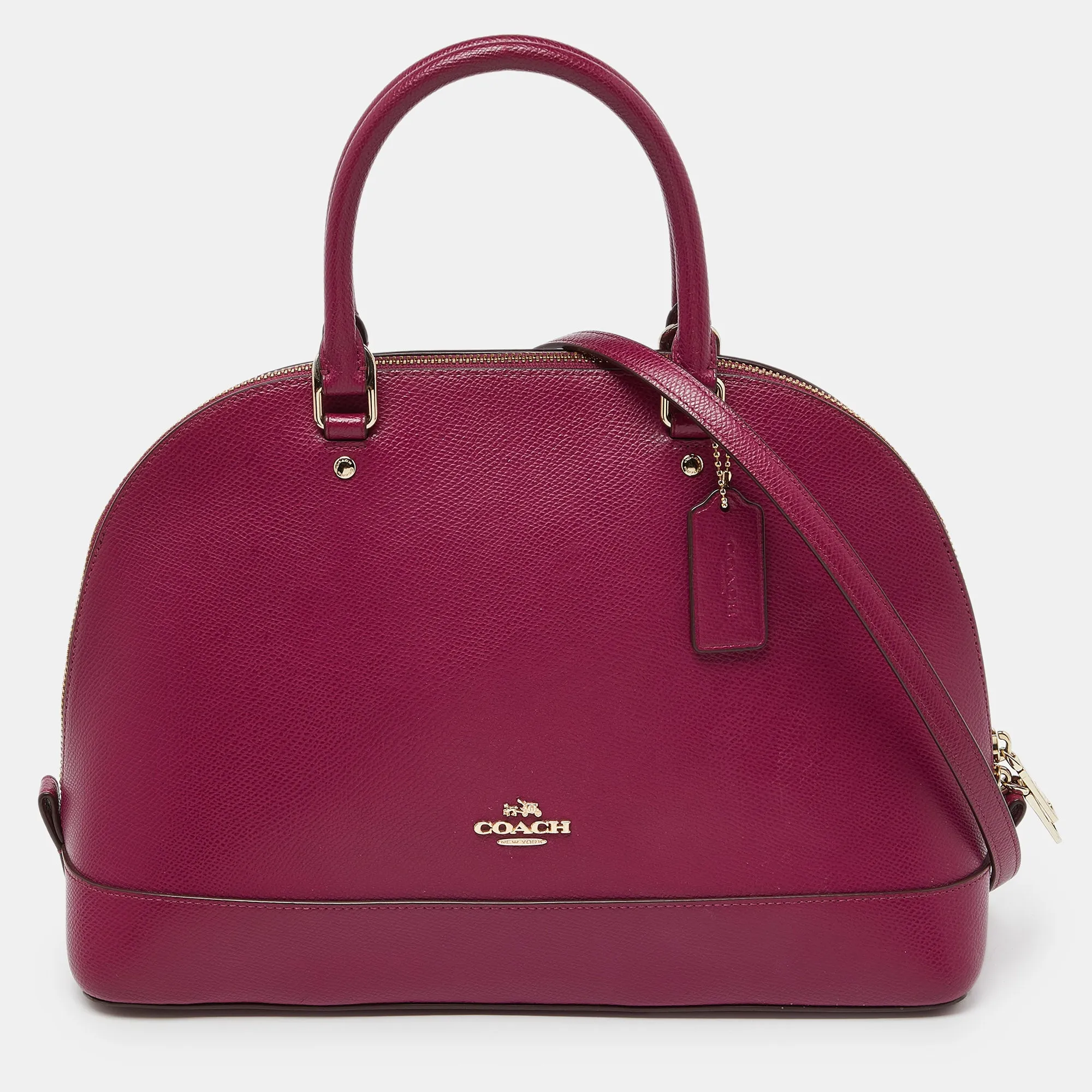Fuchsia Leather Sierra Satchel
