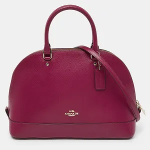 Fuchsia Leather Sierra Satchel