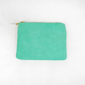 Green Terry Flat Pouch - Small