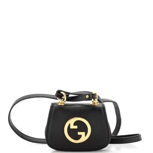 GUCCI Blondie NM Chain Flap Bag Leather Mini