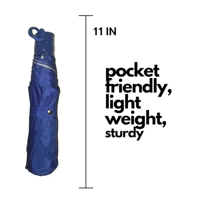 High-Quality 3-Fold Super Mini Umbrella (Blue)