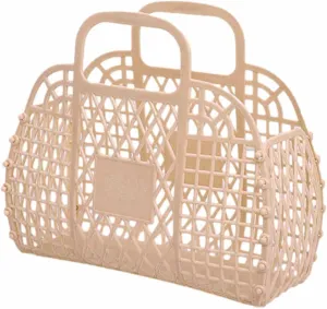 Jelly Tote Bag, Bright Color Gif-t Basket | Jelly Beach Bag Basket Purse, Beach Tote Bags Aesthetic, Jelly Bags for Kids,