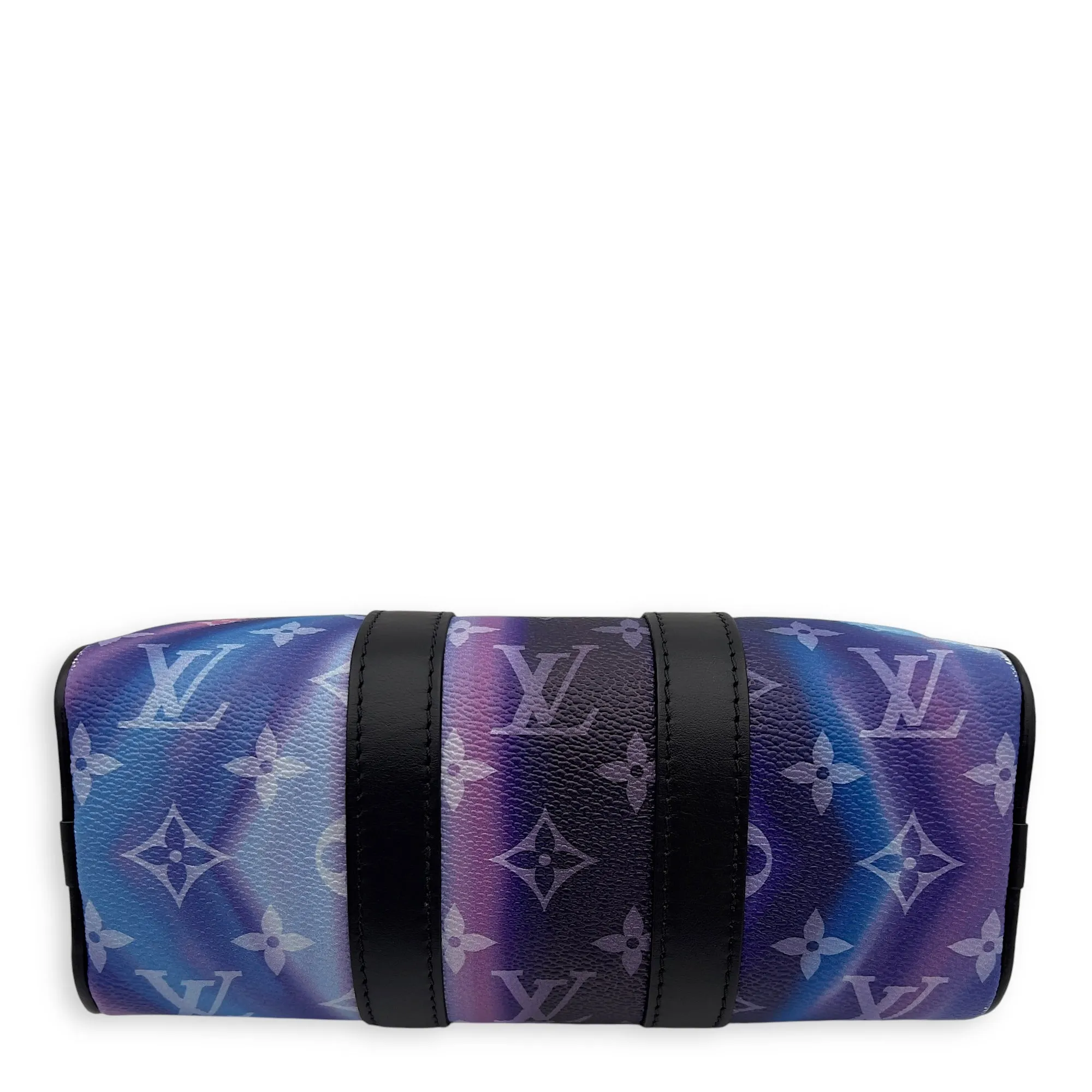 Keepall Crossbody Bag  Black in Coated Canvas , Silver Hardware