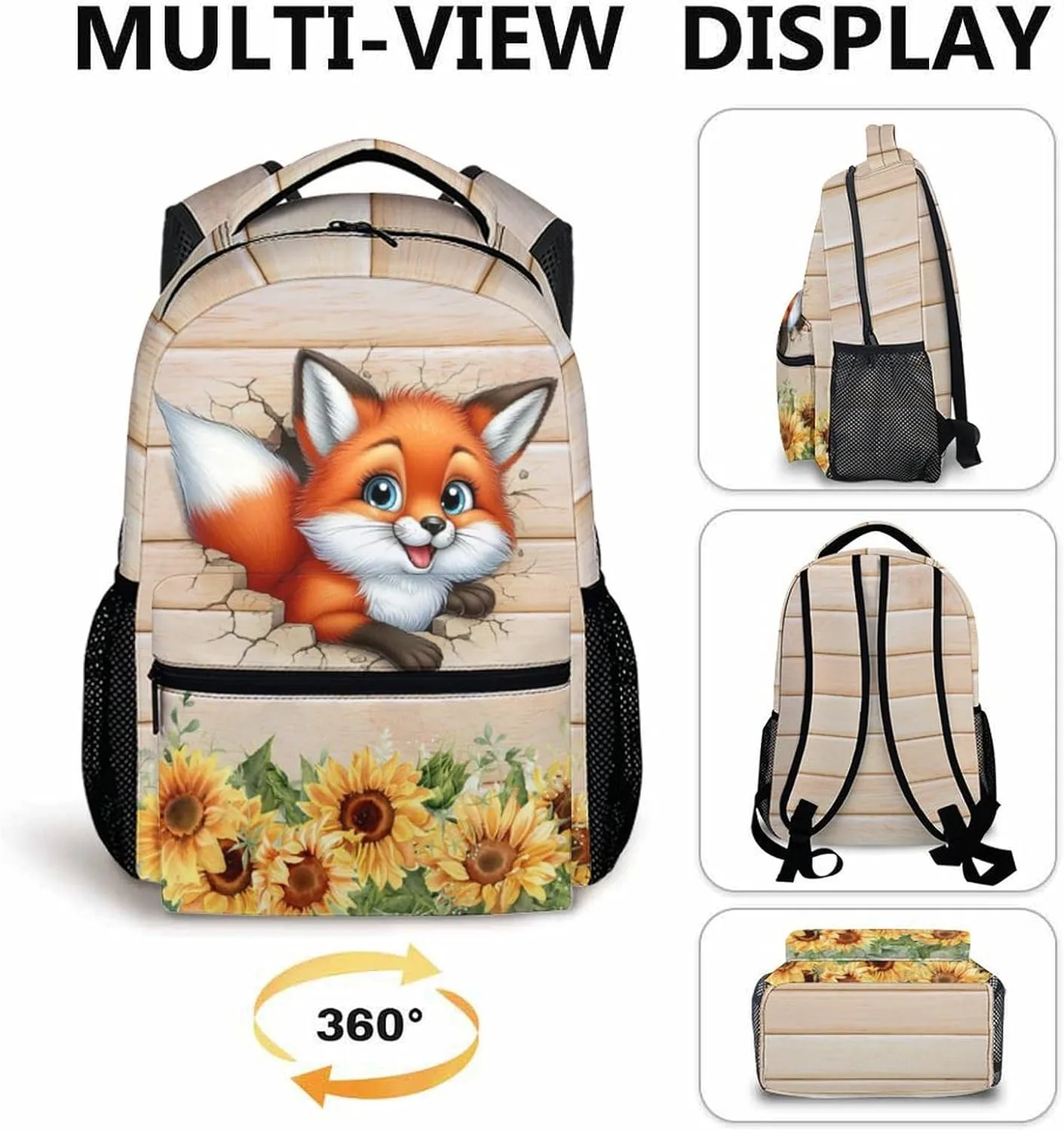 Kids Backpack, Cute Backpacks for Boys Girls 6-8, Preschool Elementary Kindergarten School Bag, 17 Inch Casual Animal Bookbags for School Travel Camping