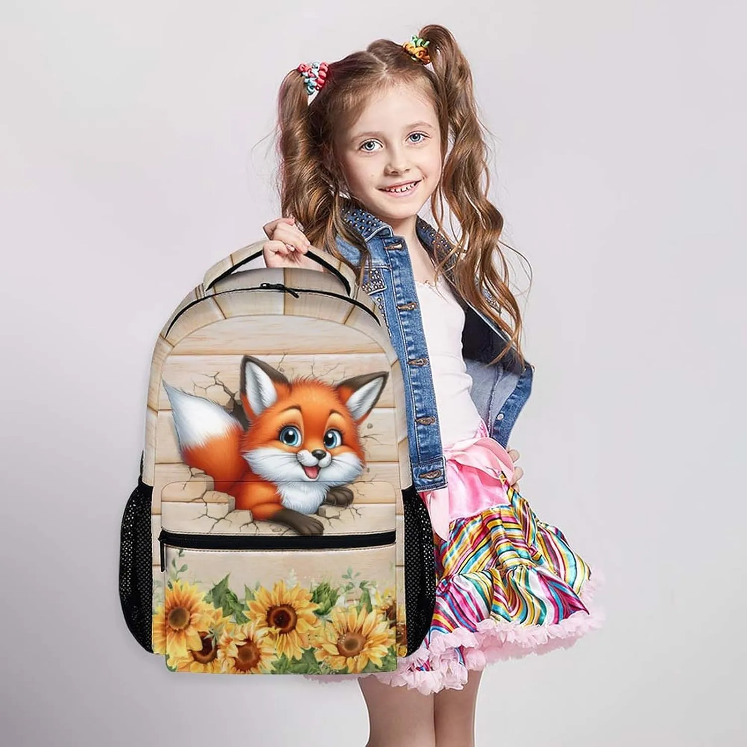 Kids Backpack, Cute Backpacks for Boys Girls 6-8, Preschool Elementary Kindergarten School Bag, 17 Inch Casual Animal Bookbags for School Travel Camping