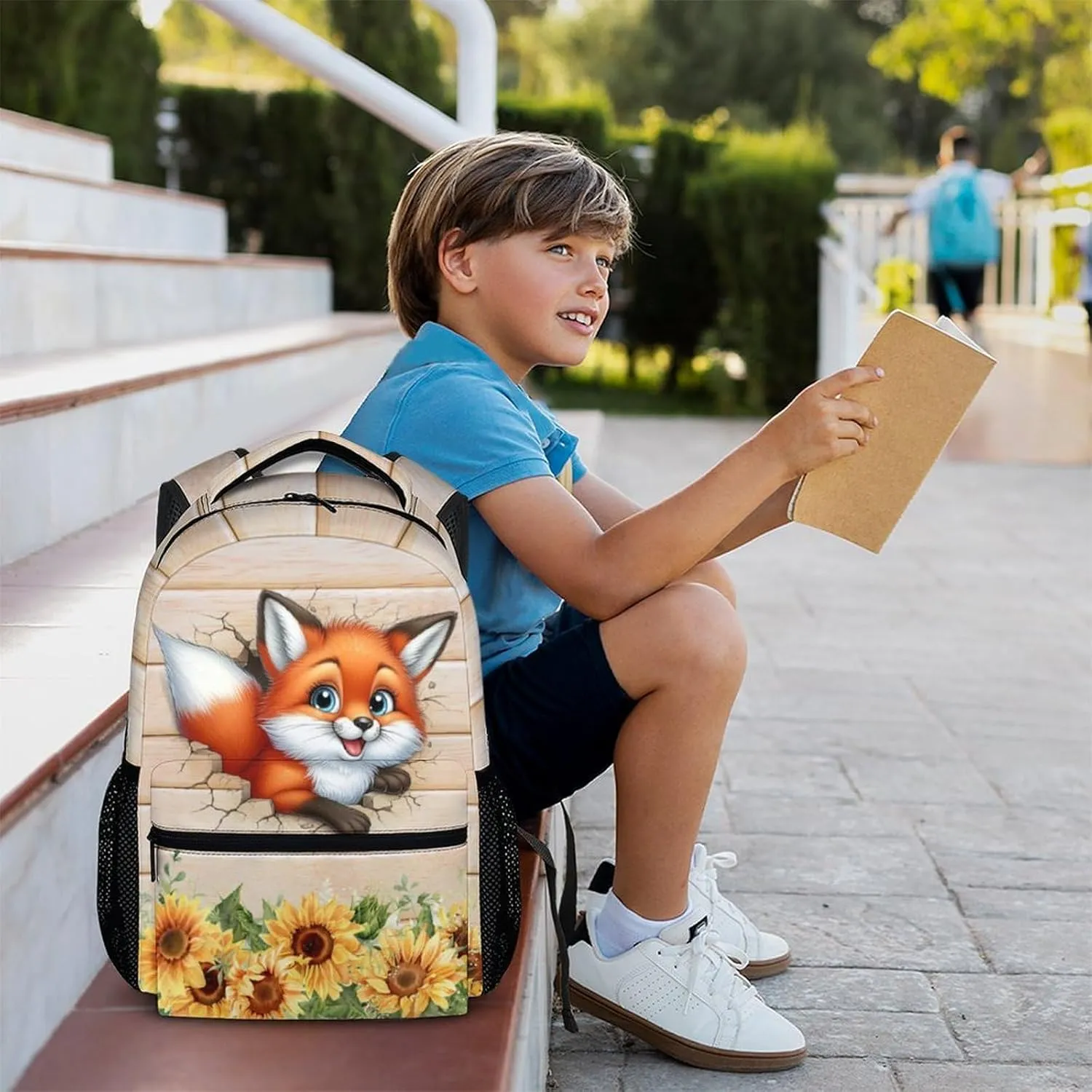 Kids Backpack, Cute Backpacks for Boys Girls 6-8, Preschool Elementary Kindergarten School Bag, 17 Inch Casual Animal Bookbags for School Travel Camping