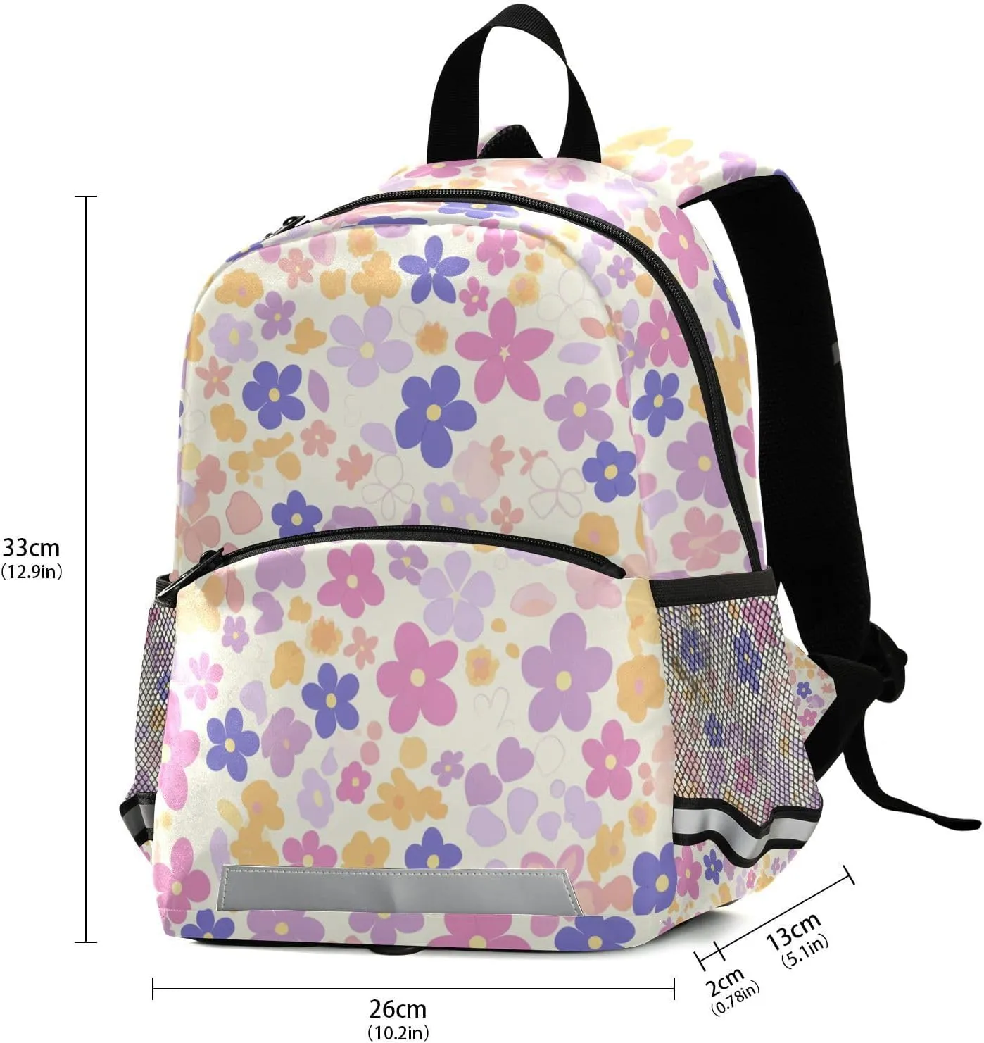 Kids Backpack Cute Waterproof School Bags Travel Daypack, Lilac and Pink Flowers