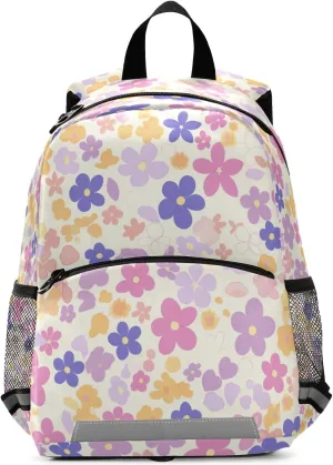 Kids Backpack Cute Waterproof School Bags Travel Daypack, Lilac and Pink Flowers