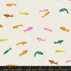 Koi Pond - Rashida Coleman-Hale - Fishes Rayon in Shell END OF BOLT