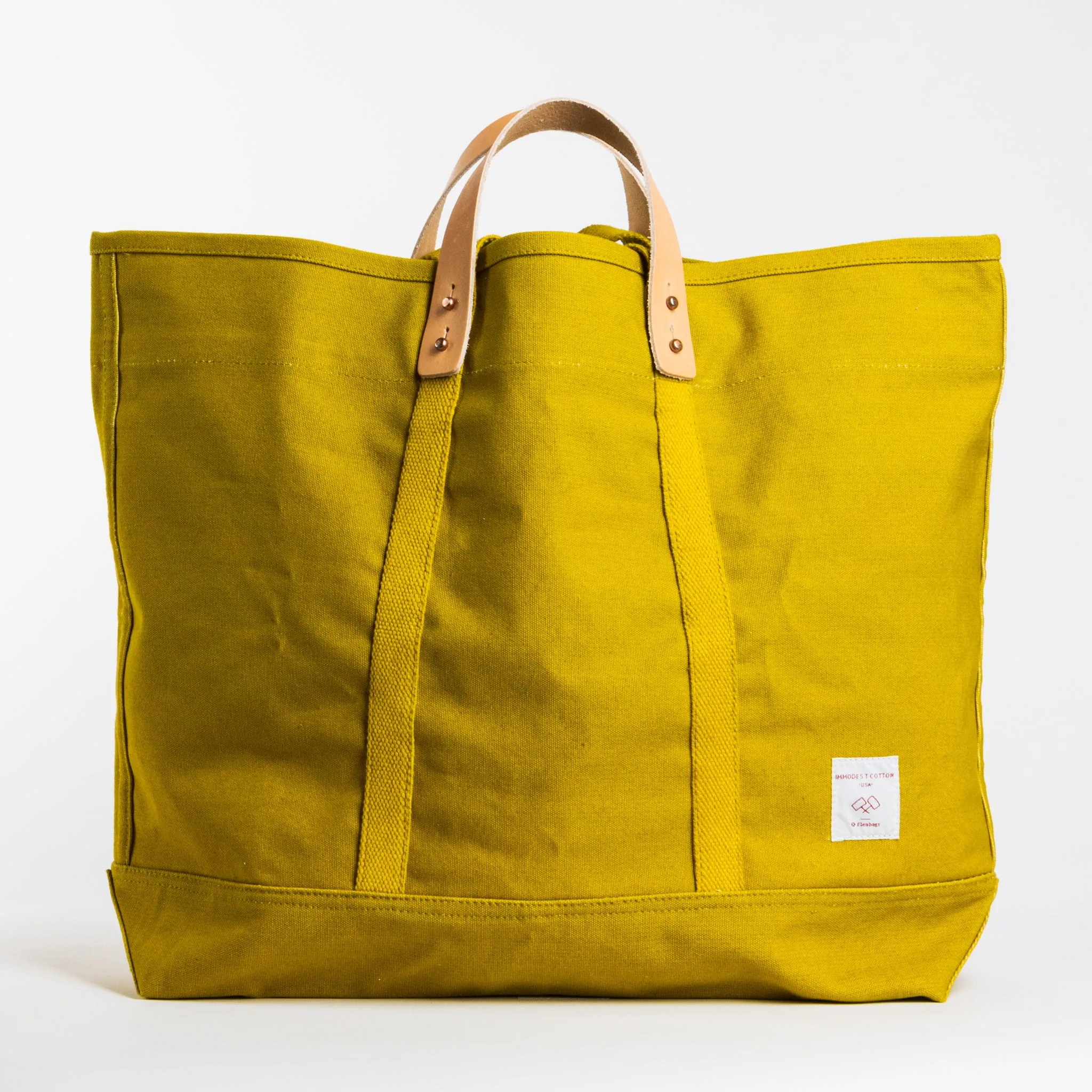 Large East West Tote | Chartreuse