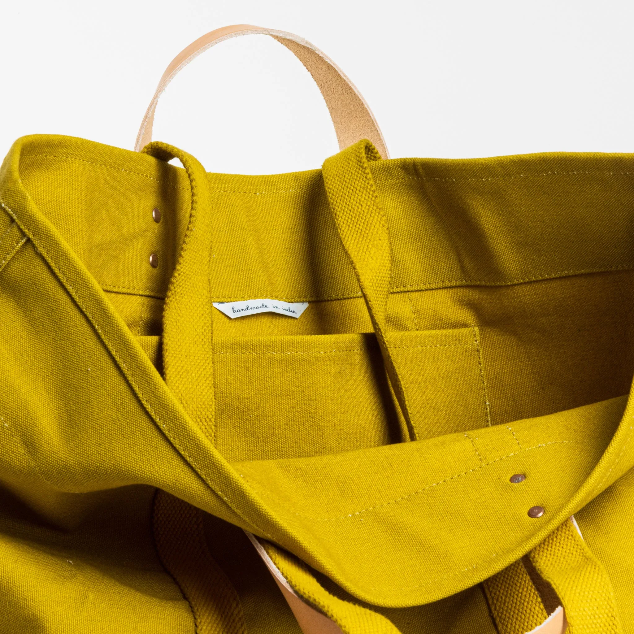 Large East West Tote | Chartreuse
