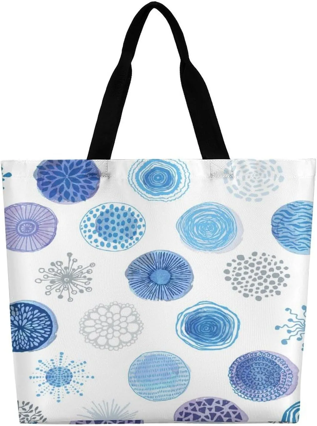 Large Tote Top Handle Bag, Shopping Handbag Big Polyester Shoulder Hand Bags