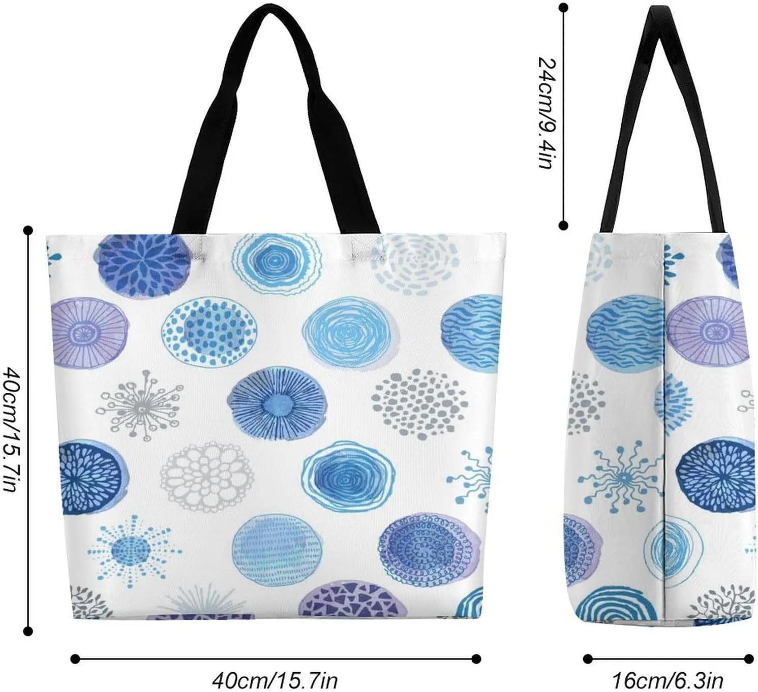 Large Tote Top Handle Bag, Shopping Handbag Big Polyester Shoulder Hand Bags