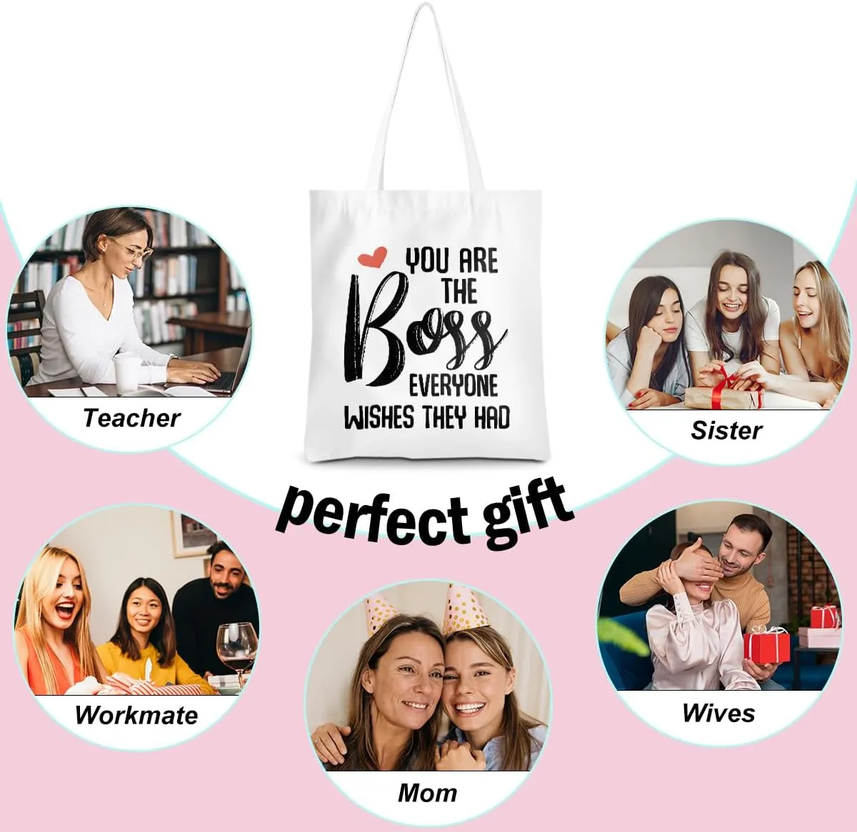 Leadership Boss Lady Chaos Coordinator Librarian Dance Teacher Supervisor Appreciation Gifts Tote Bag Reusable Grocery Bags