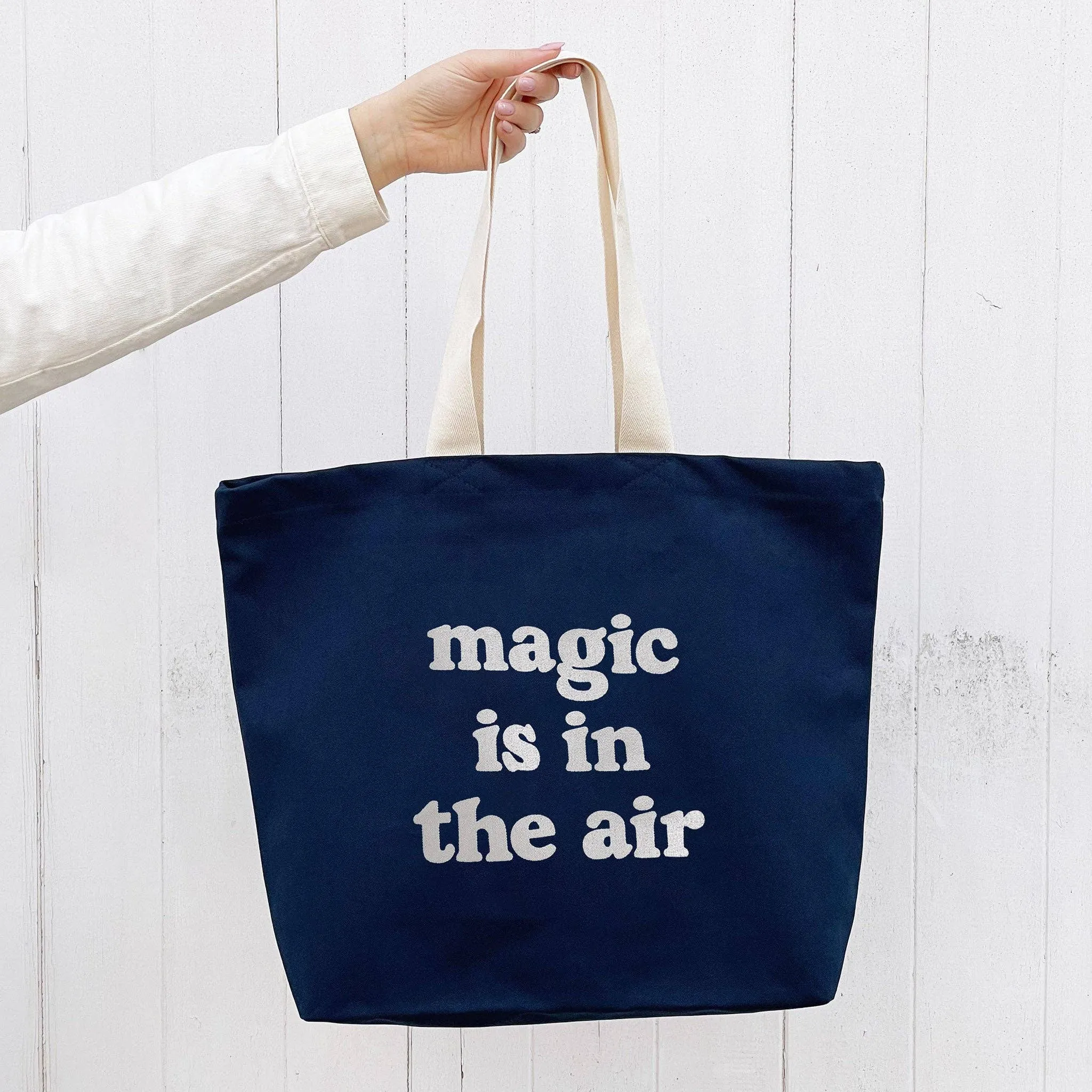 Magic is in the Air Navy Tote Bag