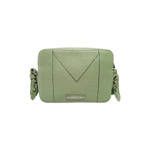MANDAVA Women's PU Leather Crossbody Bag | Ladies Mini Shoulder Bag with Adjustable & Detachable Strap (Terrain Green)