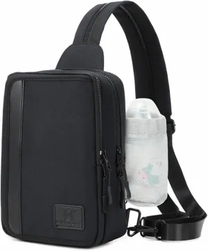 MYHOZEE Sling Bag Crossbody Backpack Purse - 2 in 1 Nylon Cross Body Bag Diaper with Wipes Pouch, Water Bottle Pocket